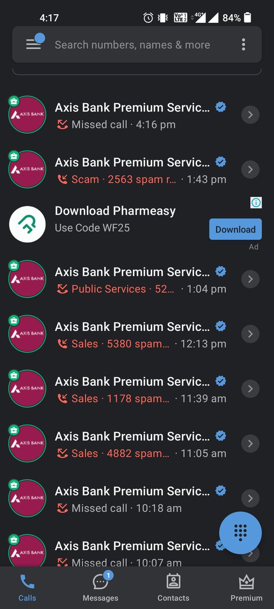 romaliarora's tweet photo. Am i the only one who's inundated with all these calls from @AxisBankSupport ? https://t.co/QrOclYN2Db
