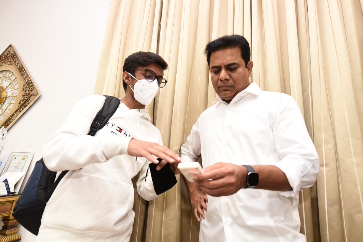 Had a great catch-up with Hyderabad-based young innovator Aarav Garg ...