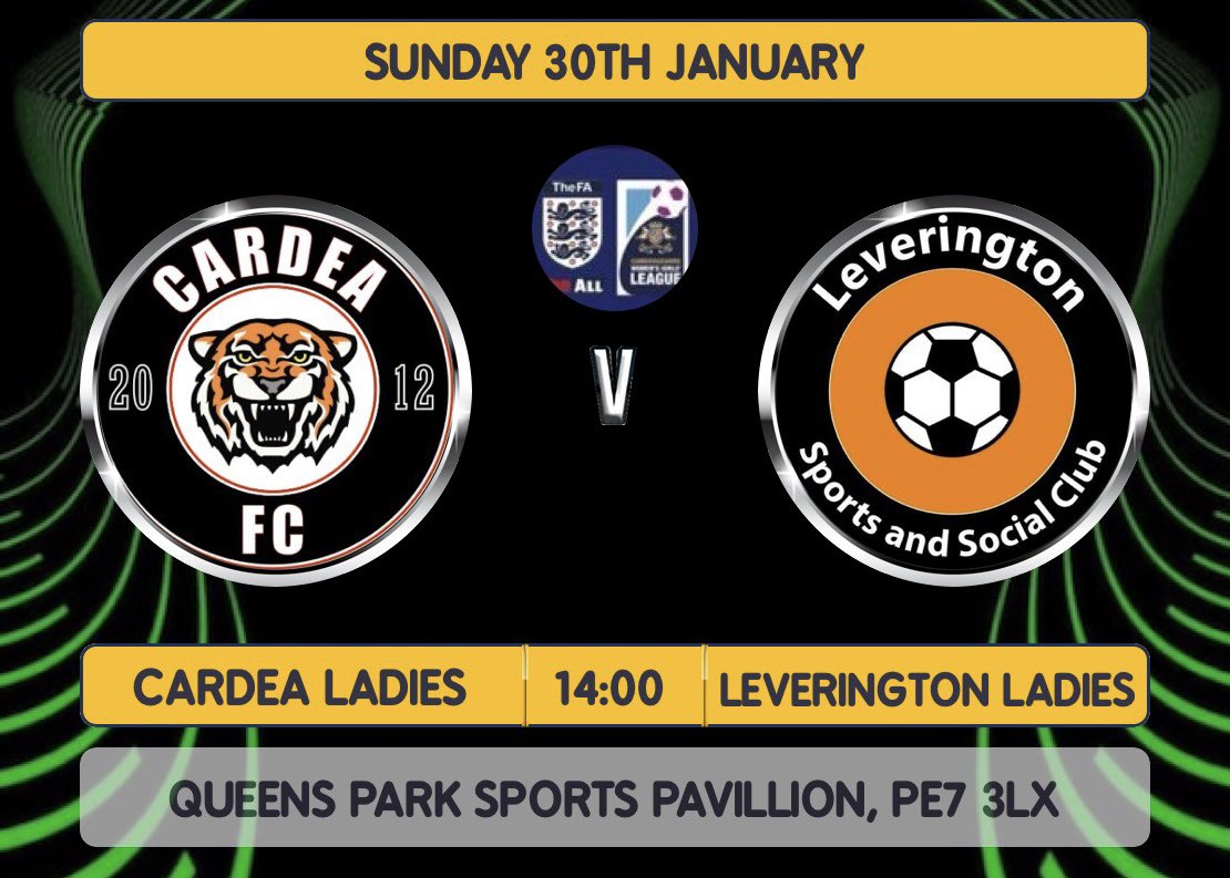 Ladieslev's tweet photo. This Sunday we’re away to @CardeaFC  Always a good competitive game, 14:00 KO🖤🧡💚 https://t.co/OqhoTslOyf