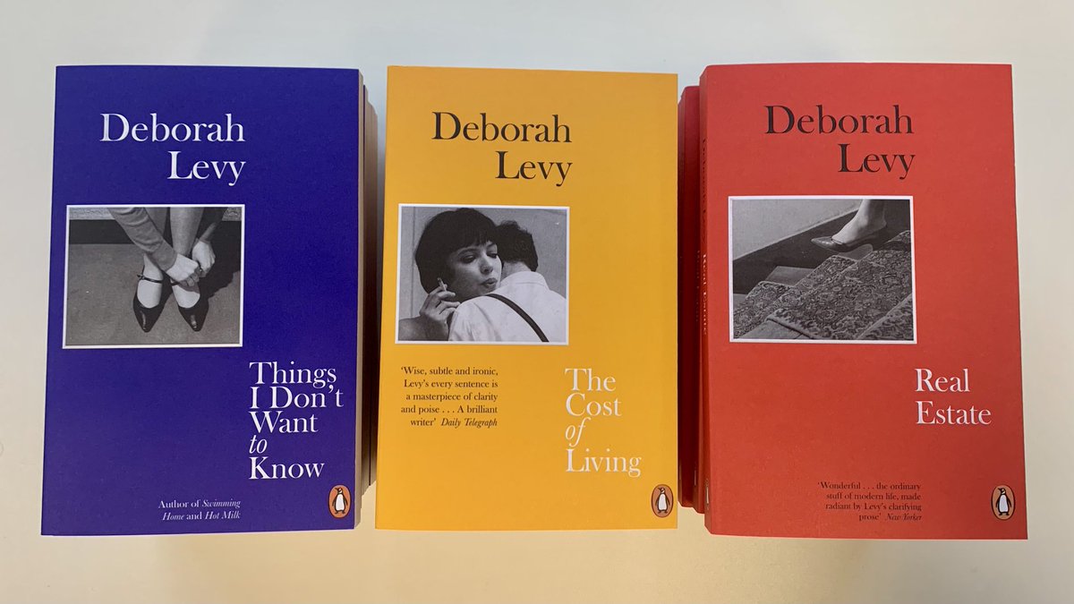 Simon Prosser (@hamishh1931) on Twitter photo Thanks again to Jean-Luc Godard and designer <a href="/ChrisBentham89/">Chris Bentham</a> for making these look so good —
DEBORAH LEVY’s Living Autobiography trilogy now complete in Penguin paperback Thanks again to Jean-Luc Godard and designer <a href="/ChrisBentham89/">Chris Bentham</a> for making these look so good —
DEBORAH LEVY’s Living Autobiography trilogy now complete in Penguin paperback