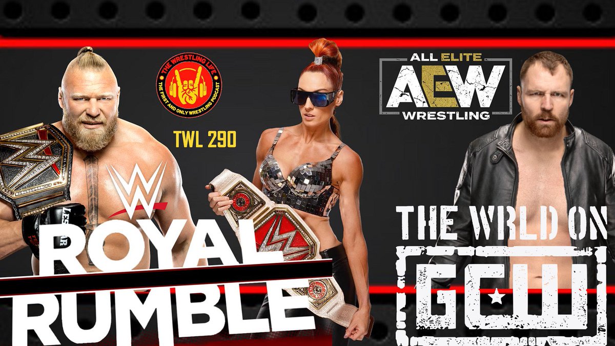 TWL_Podcast's tweet photo. NEW: It’s #RoyalRumble weekend, my dudes! 

This week, we preview the entire show + talk about lots of other news from #WWE, #AEW, #GCW, &amp; more! 

Check the replies for listen links! https://t.co/kRxHGZYBh9