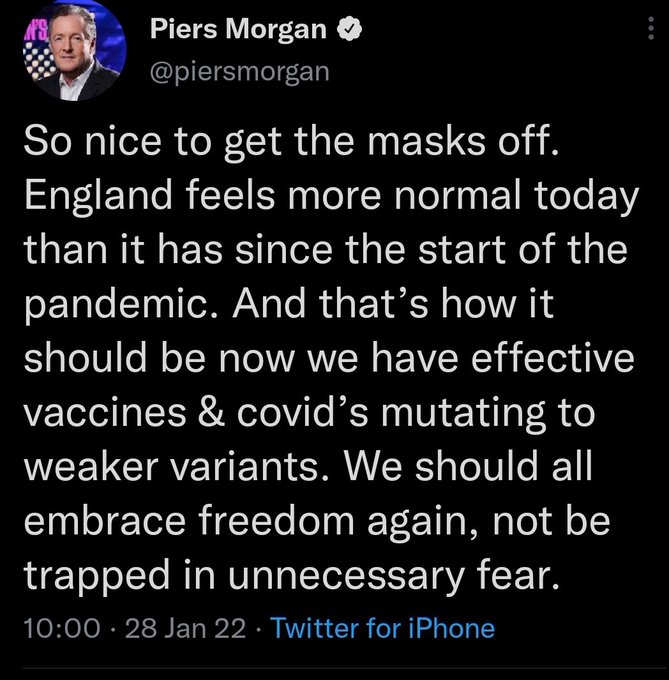 PrisonPlanet's tweet photo. Says the guy who's been pumping non-stop fear and condemnation for 2 years solid. https://t.co/SgyfMO5U69