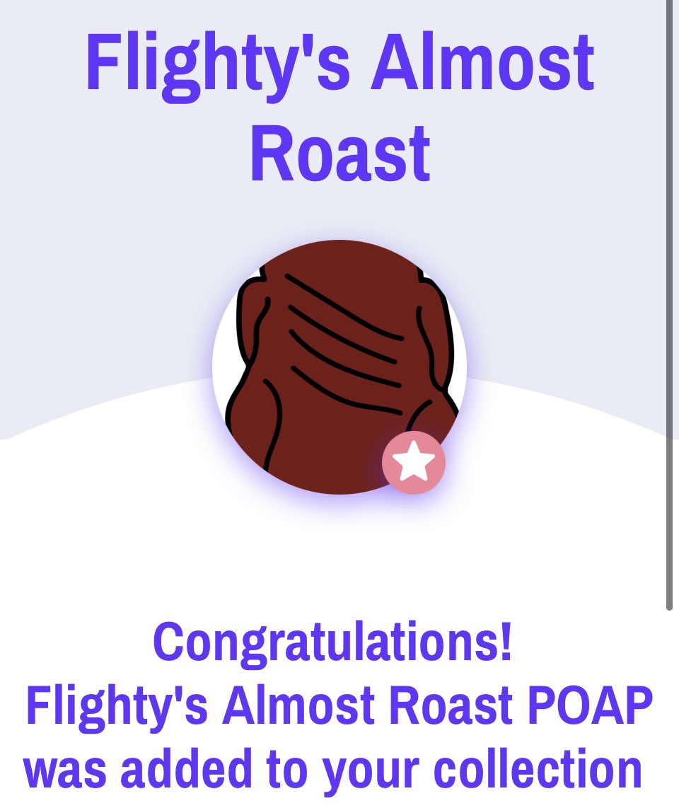flighty_tez's tweet photo. @drkn55 is fkin genius😵 They made a #POAP for an inside joke! If you were there for the joke, you get a free NFT 🤯-@hellomzlady https://t.co/PrKzsOYkHk