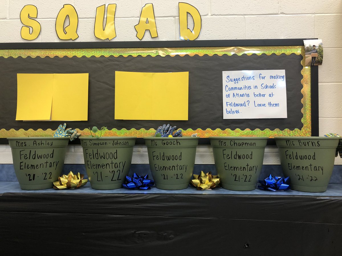 CFeldwood's tweet photo. 5th grade spearheaded a community service flowerpot project to show appreciation to Feldwood Donors and Older Adult Living Facilities! #ChooseSuccess each and everyday 💛💙 @FeldwoodES @cisatlanta #AllInForKids https://t.co/0ZUiWDcU02