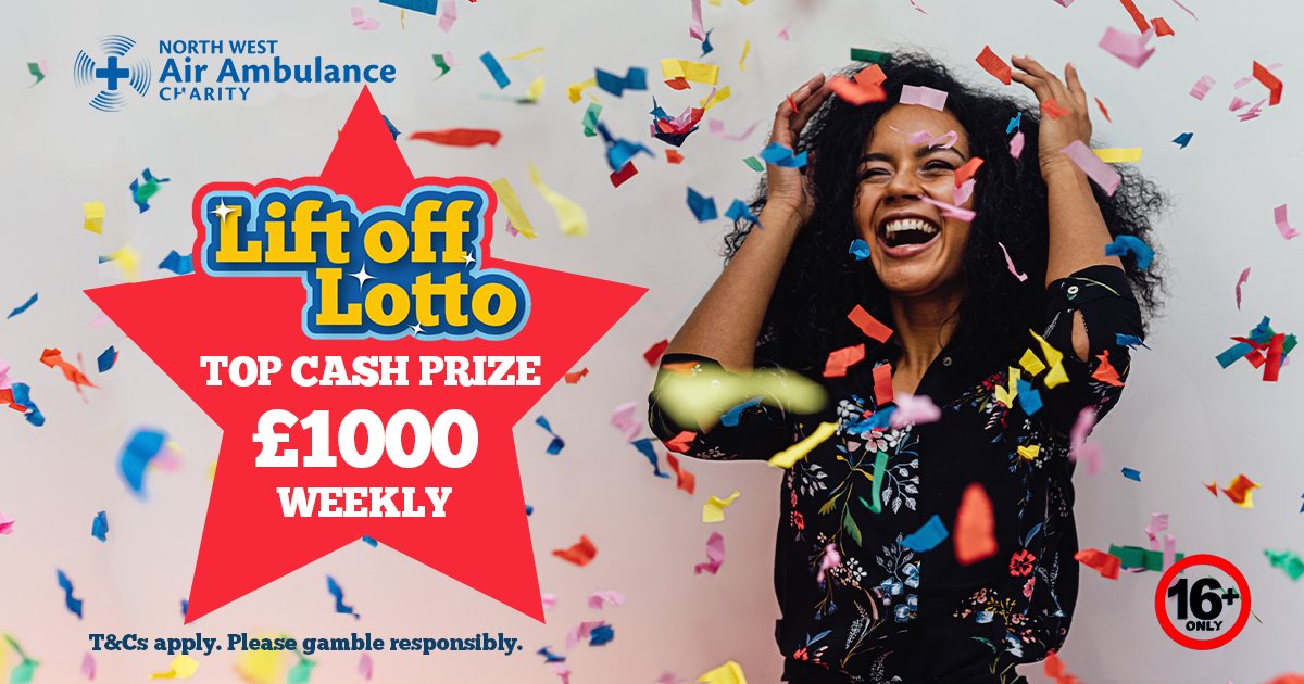 NWAirAmbulance's tweet image. Someone in Preston has just won £1000 - is it you? 🎉    

Our Lift off Lotto funds 50% of our missions. Help keep us flying to save lives by signing up to play and be in with a chance of winning £1000 each week! 

Sign up today - visit ow.ly/Ev2650HiIjz