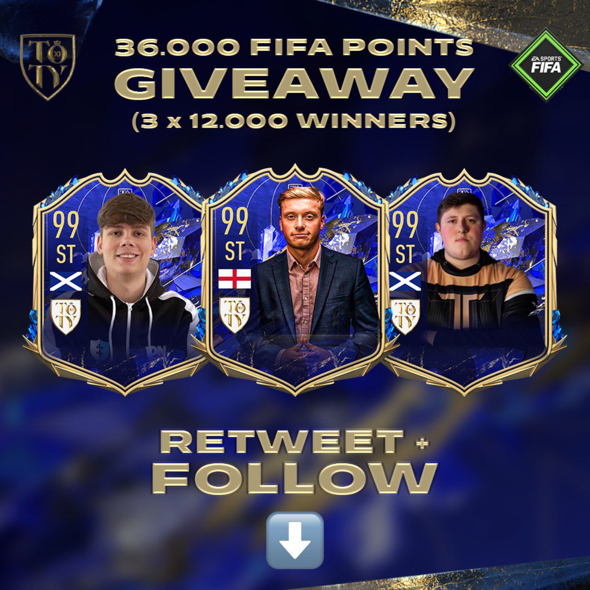🚨 36,000 FIFA POINT GIVEAWAY 🚨

How to win:
🔂 RT this tweet 
+ Follow 👇
<a href="/BSmith_Esports/">Brandon Smith</a> 
<a href="/xBigStuff/">Gary McInnes</a> 
@AdamRyanFIFA 

Winners will be drawn this weekend 👍