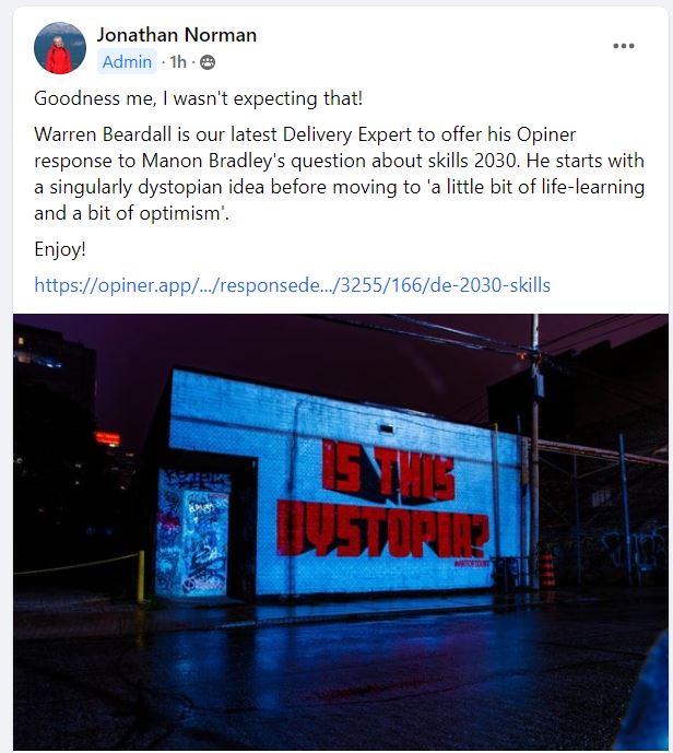 ChapmanJS's tweet image. This is a fascinating &amp;amp; most thought provoking opiner by Warren Beardall bringing together David A. Sinclair ideas on extending life, @davidasinclair, and how we view our working lives. 
opiner.app/client/respons… thank you @jonathansnorman @MPAssociation for sharing #ChapmanJS