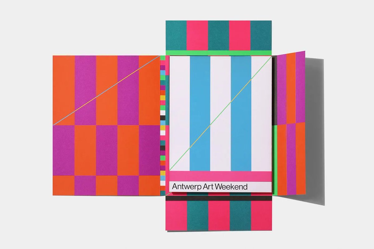 printmag's tweet photo. Working with Vrints-Kolsteren, the Antwerp Art Weekend’s branding system leaned into an overly optimistic and bright identity focused on amplifying joy through an interesting graphical system. 
Read more on PRINT! 

https://t.co/E6bvAvigbg https://t.co/dEFXrqjUan