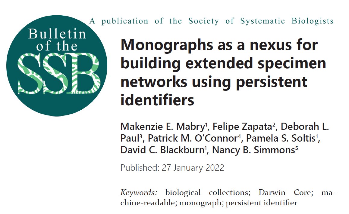 idbdeb's tweet photo. An evolving story, about the #monograph and the #DigitalExtendedSpecimen aka #DigExtSpecimen. If you write / use / publish monographs, please read. What's in your monograph? Identifiers needed and a #PID makes a huge difference. How? See https://t.co/XHVIl8LgQV