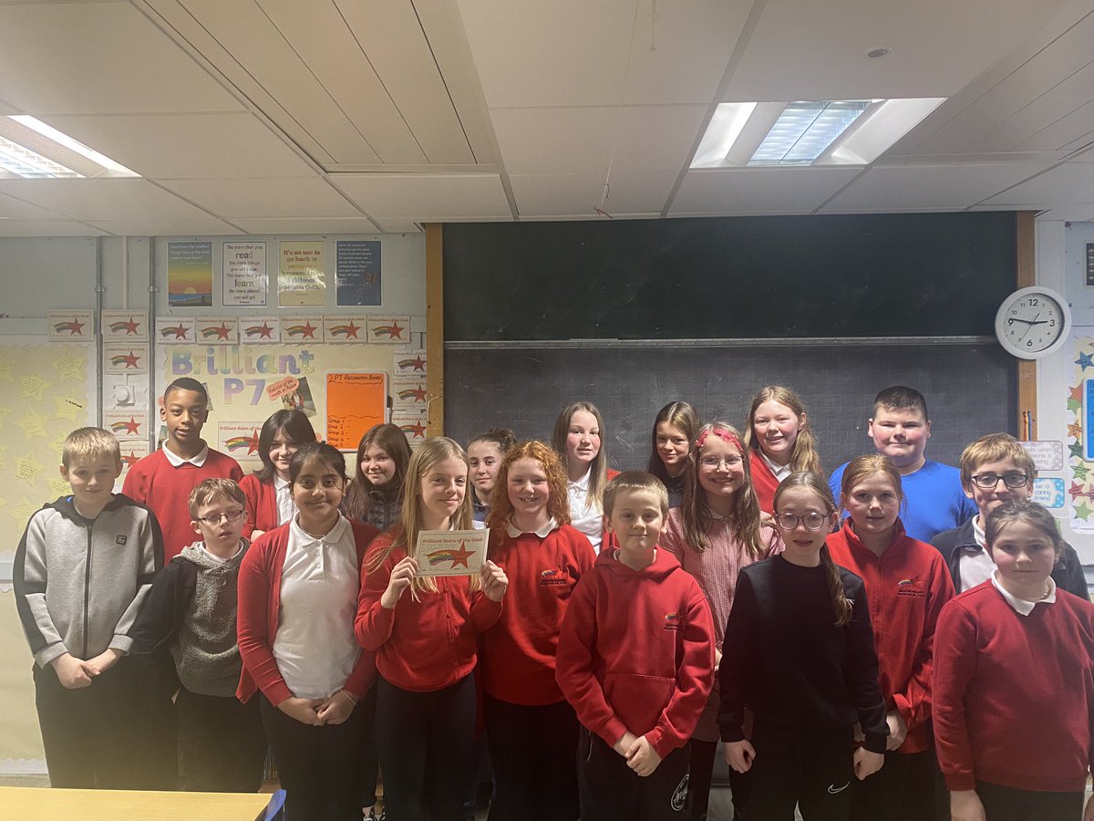 This week we are all Brilliant Bairns ⭐️⭐️⭐️ thank you P7 for being a wonderful class. Good luck on the rest of your Bankier journey and beyond 💖