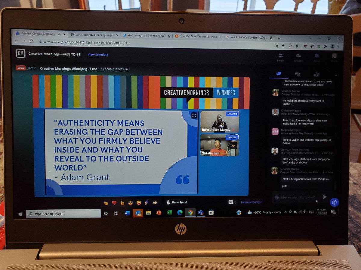 RhondaTaylor_'s tweet photo. Blown away! Brilliant! Inspiring! @pegcitylovely THANK YOU for what I needed most this week: the imp. reminder to "engage in a mindset that let's you be you no matter what" so many great takeaways:
- reconnect w/ your purpose
- know your 'why'
- own the 'no' 
@cm_winnipeg #CMFree https://t.co/lkLWh5b85i
