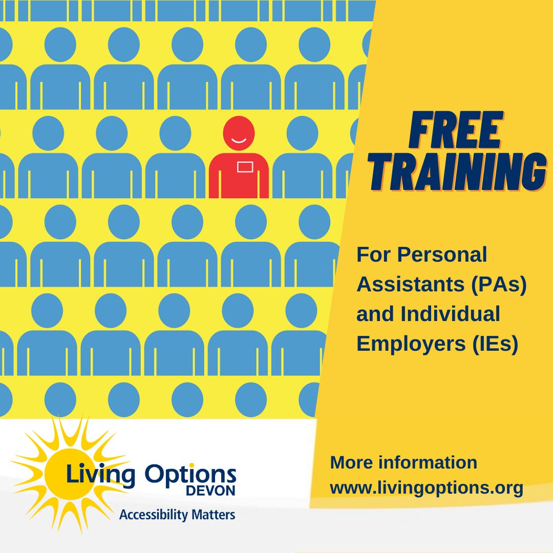 Disability_tog's tweet photo. We're offering FREE courses for personal assistants and individual employers in Devon.
Book Now!
https://t.co/swzQQXTN45
#SkillsForCare #Carers #FreeTraining #DevonTraining #Devon #Disability #freecourses https://t.co/PTZI2VFjS6