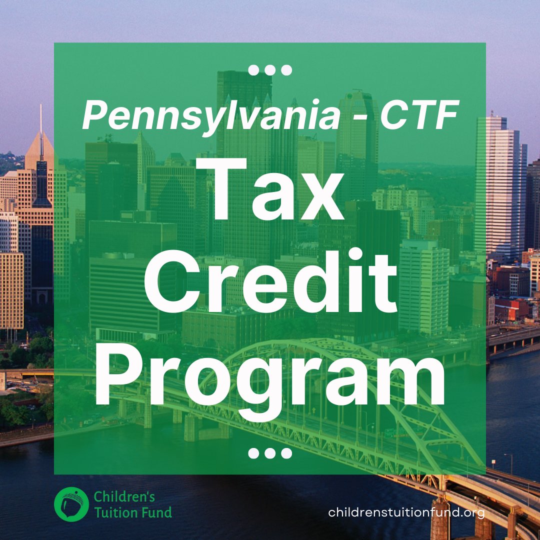 The Pennsylvania Children's Tuition Fund Tax Credit Program is a scholarship program that provides tuition assistance for families with low to moderate incomes to attend a private school in Pennsylvania. Learn more about it here -  tinyurl.com/yxa3fxy9. #taxcreditprogram
