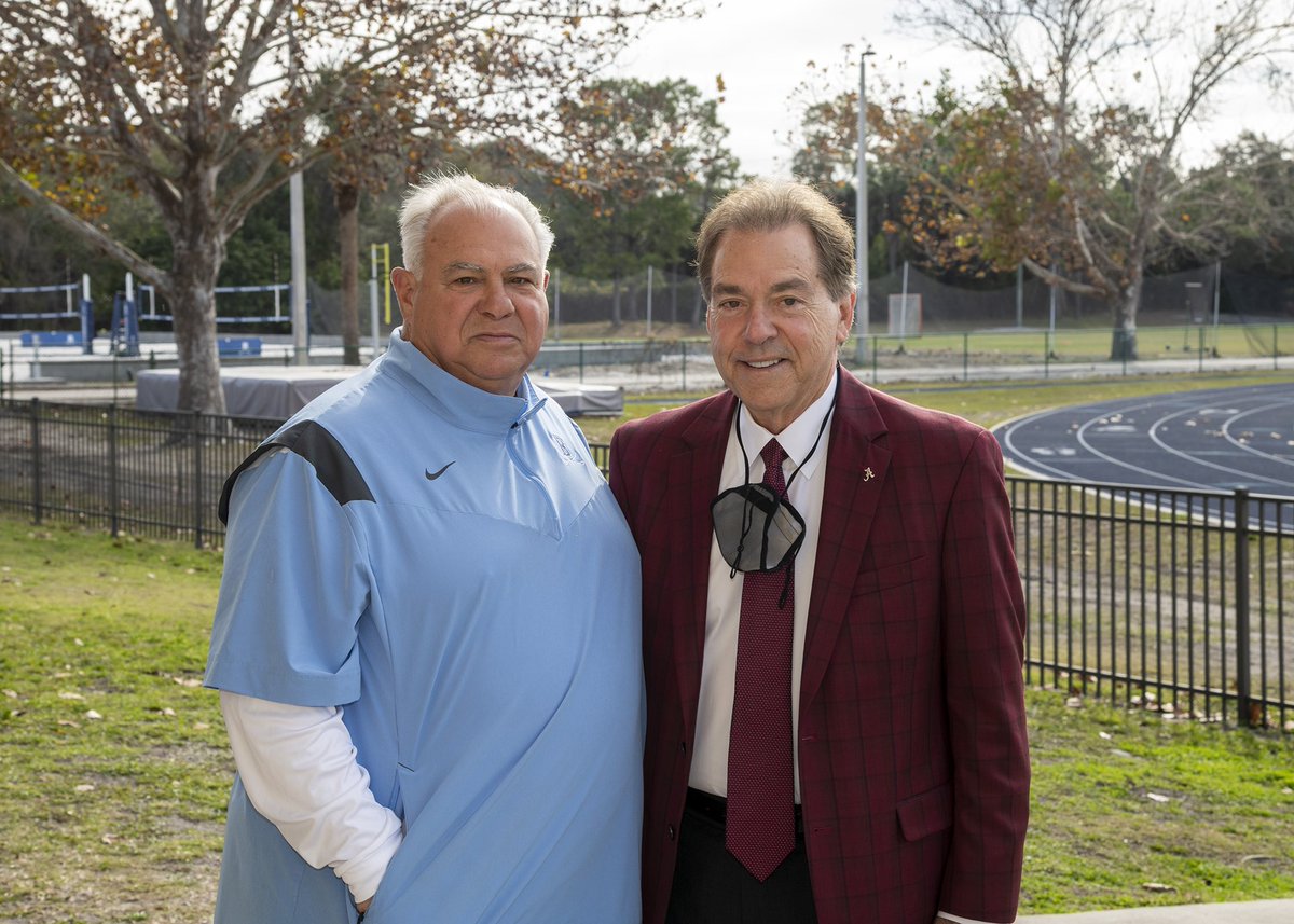 Two coaching legends! 🐐<a href="/BPS_Football/">Berkeley Football</a> <a href="/AlabamaFTBL/">Alabama Football</a>
