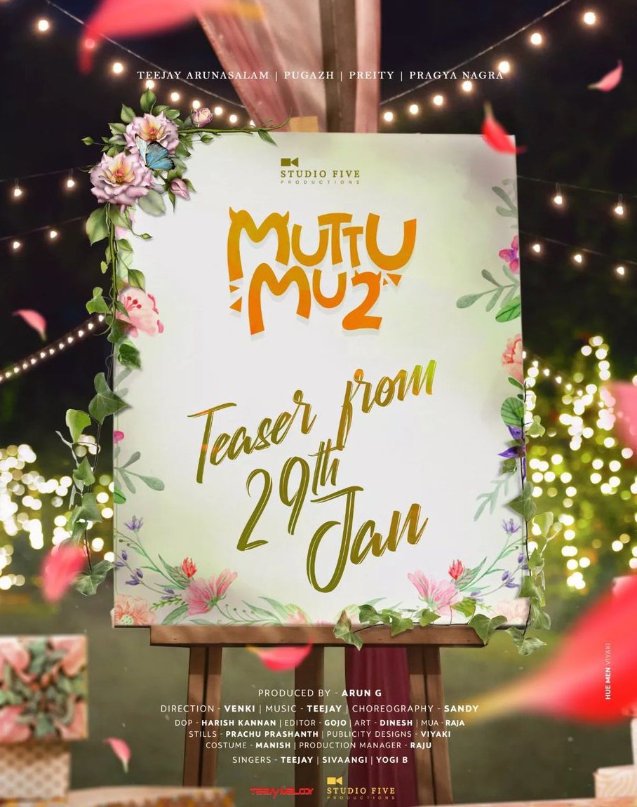 TrendsSivaangi's tweet photo. #MuttuMu2 teaser tomorrow π€π»π₯ Get ready makkale β€οΈ
#Sivaangi @sivaangi_k @Iamteejaymelody #StudioFiveProduction https://t.co/eugLwBtjCw