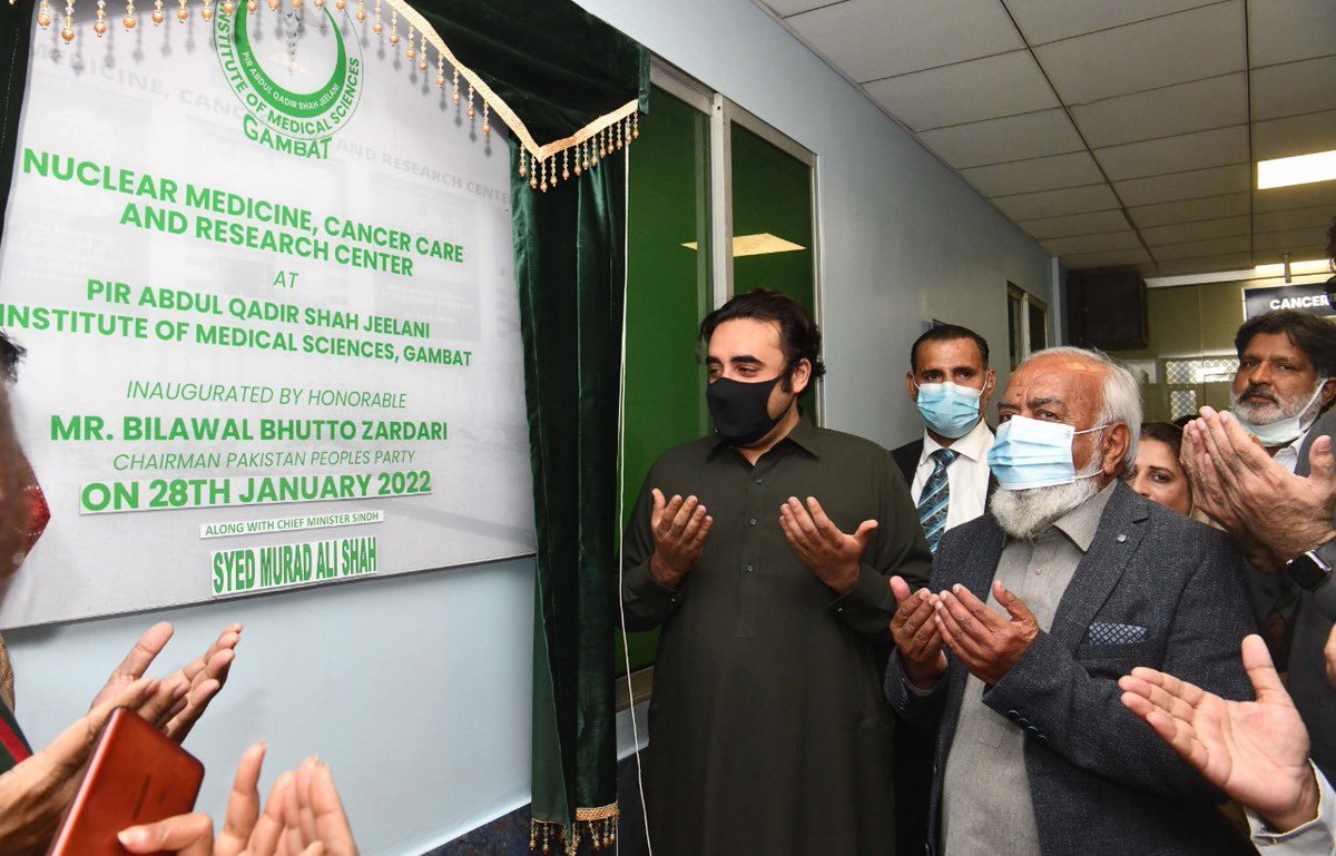 BBhuttoZardari's tweet photo. Returned to Gambat #Sindh today. already famous for providing free liver, kidney &amp; heart treatment, to inaugurate bone marrow transplant, cancer treatment &amp; emergency rapid response trauma centres. These too will be 100% free of cost for all Pakistanis. https://t.co/ayV3IVO3mS