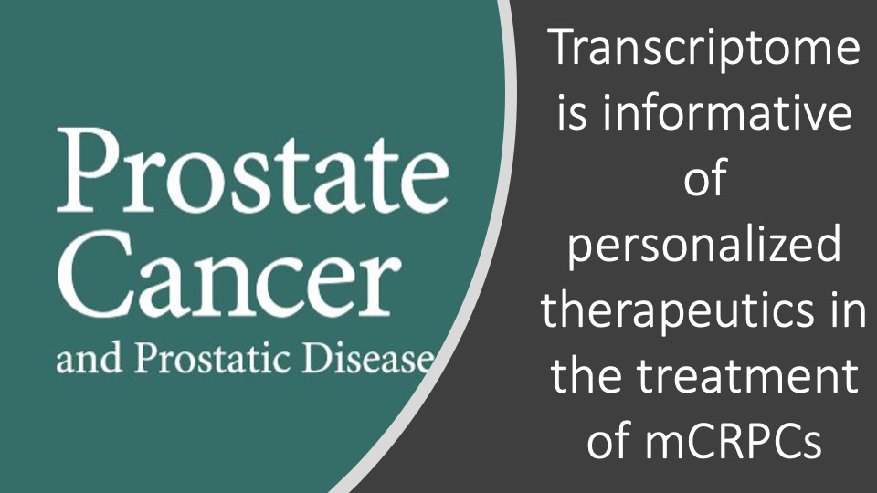 Check our new article on transcriptome and metastatic PC by Liang et al. 

#ProstateCancer #uroonc

go.nature.com/3G8iiY4