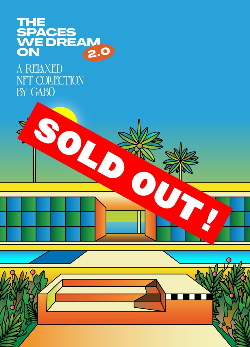 SOLD OUT! “The spaces we dream on 2.0” it’s officially sold out. Thanks to the collectors and the amazing community for the support ♥️ Stay tuned more pieces are on the way.

#NFTCommunity #NFTCollection