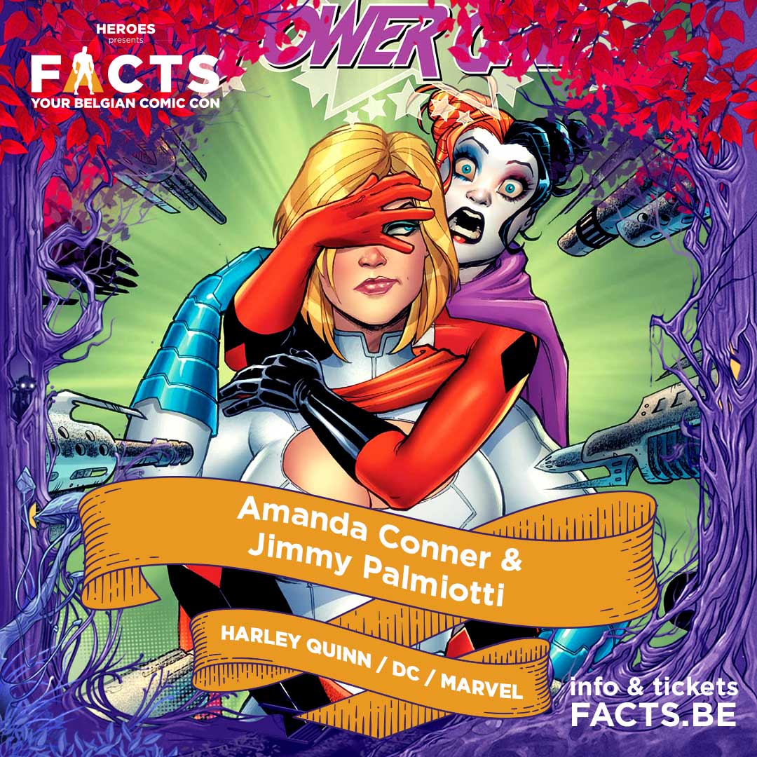 ✏️📣The world-famous American comics artists #AmandaConner and #JimmyPalmiotti are coming to Belgium!

#HarleyQuinn (Rebirth), #BirdsofPrey, #XMen, #Vampirella, their list of art is endless.

Meet them at FACTS, on April 2-3, 2022, in Flanders Exop Ghent!

facts.be