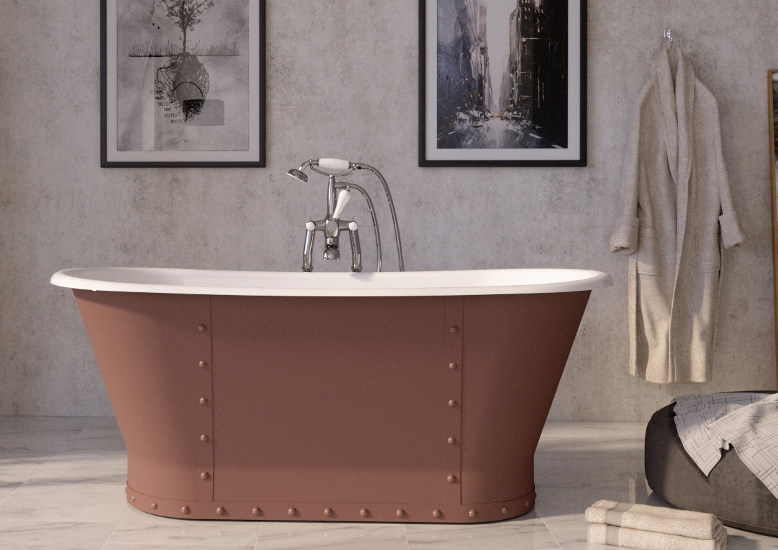 We are pleased to showcase our Drayton, shown in Farrow & Ball Dead Salmon. For more information, visit: hurlinghambaths.co.uk/baths/cast-iro… We offer FREE Delivery to UK Mainland (Excludes Scotland) and a 5 Year Guarantee on Cast Iron Baths. #baths #bathroom #hurlinghambathrooms
