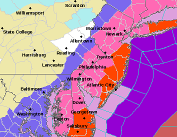 mikeseidel's tweet photo. A #BombCyclone #Blizzard with up to 2 feet of #snow and 70 MPH + wind gusts and warnings (red) from MD to ME.  We've got you covered on the @weatherchannel with live coverage of a potential crippling storm.
#snowstorm #Kenan https://t.co/u4jdlcuJtB