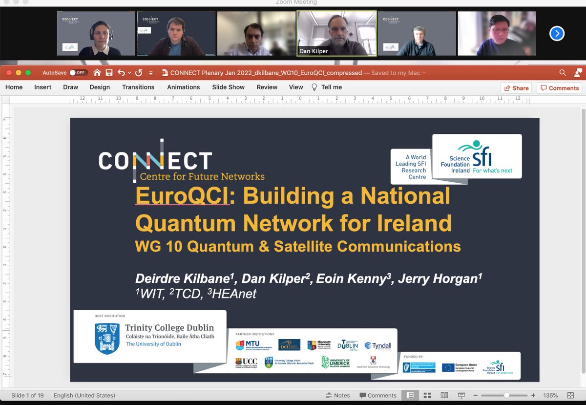 Delighted to present and support Ireland’s participation in the EuroQCI initiative at SFI Research Centre CONNECT’s Plenary meeting today #DigitalEU #DigitalEUprogramme #CONNECT #sfi #witresearch #quantum