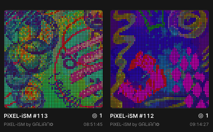 GalianoNFT's tweet photo. The first two PiXEL-iSM tokens are bidding and trending on 👋https://t.co/Eb7zxtXSJB ! 🙏 THANKS !!

https://t.co/PO4bDneGE8

9 HOURS REMAINING
ACTUAL BID: 1 ◎ / 1 ◎ 🙏🥳🙌🚀
Tick: 0.5 ◎ / 1 ◎ 
Gap: 5 m
#SolanaNFTs @holaplex #Solana 
@metaplex @holalistings @holaplexpodcast https://t.co/w1aVEL0izt