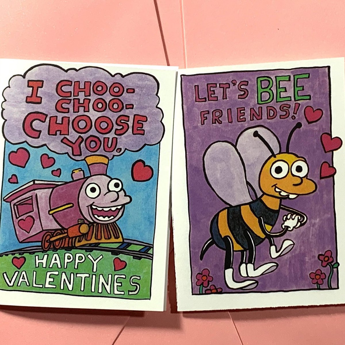 Yes, there’s still time to get this for your valentine! The Simpsons I Choo-Choo-Choose You and Let's Bee Friends Valentines Day Cards etsy.me/35vq6GE #eatmyshorts #bootlegbart etsy.me/3s5ETj4 #eatmyshorts #bootlegbart