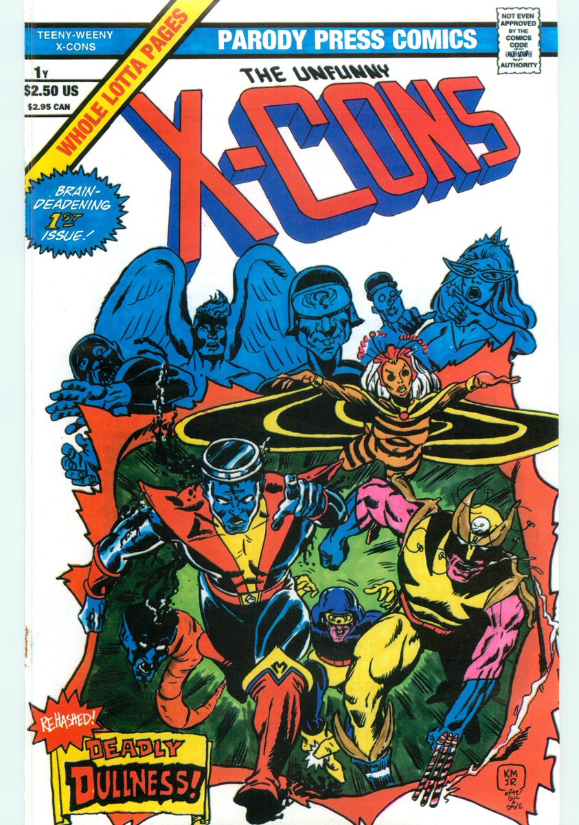 Parody_Press's tweet photo. Blast from the past! The first @Parody_Press Unfunny X-Cons comics from 1992 with art and stories by @realdonchin @billmausart @kenmeyerjr, Mark Lewis, Chris Stroud, Ross Turner, Kurt Hathaway #xmen #spoof #comics #marvel #parodypress #satire #xcons https://t.co/VfTF4jSz6p