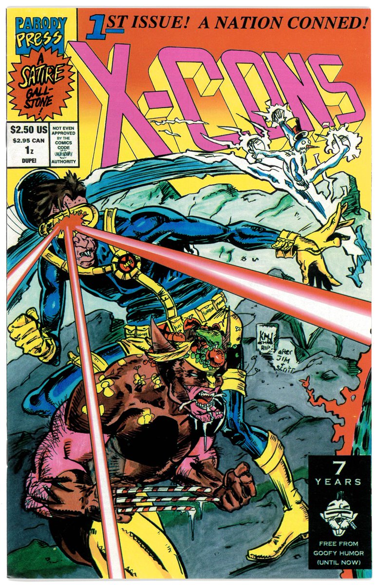 Parody_Press's tweet photo. Blast from the past! The first @Parody_Press Unfunny X-Cons comics from 1992 with art and stories by @realdonchin @billmausart @kenmeyerjr, Mark Lewis, Chris Stroud, Ross Turner, Kurt Hathaway #xmen #spoof #comics #marvel #parodypress #satire #xcons https://t.co/VfTF4jSz6p