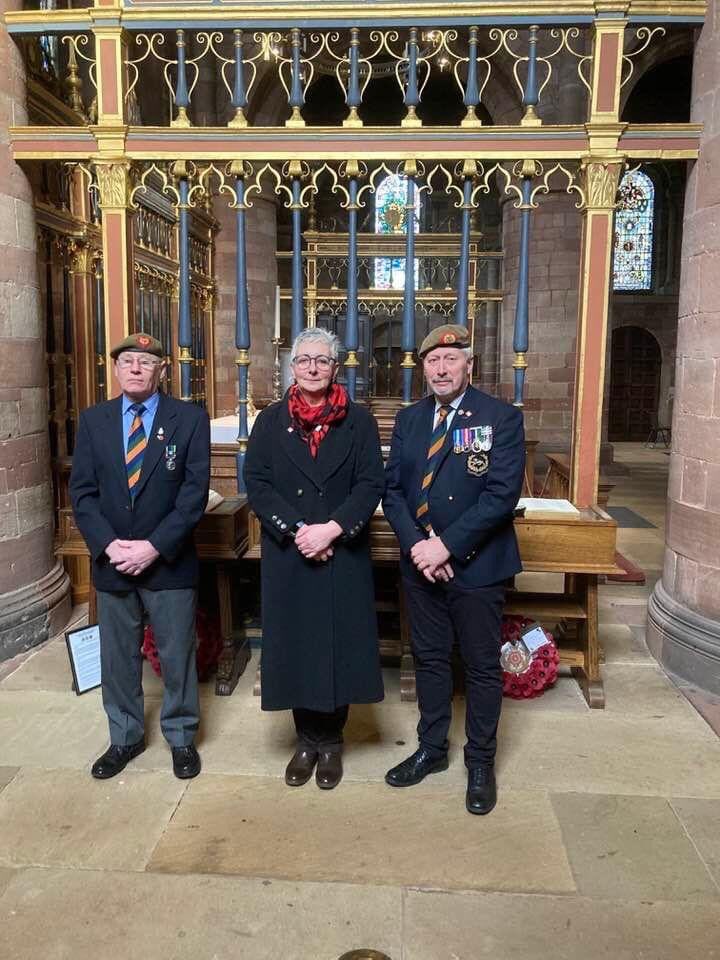 CMoML's tweet photo. In the #BorderRegiment Chapel today in Carlisle Cathedral, the ceremony of turning the pages of the Books of Remembrance took place. Thank you to those who took part. #LestWeForget @EHCarlisle @LANCS_REGT @LancsInfantry https://t.co/IEx0skYUZj