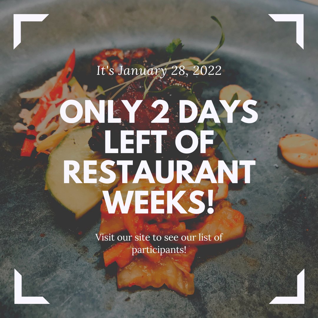 culinariasa's tweet photo. It is a beautiful day out today and an even better day to go out and support some local restaurants! There are only two days left of Restaurant Weeks (today and tomorrow) to get in those reservations and three-course meals. ๐
#RestaurantStrong #RestaurantWeeks https://t.co/loecuCGbNe