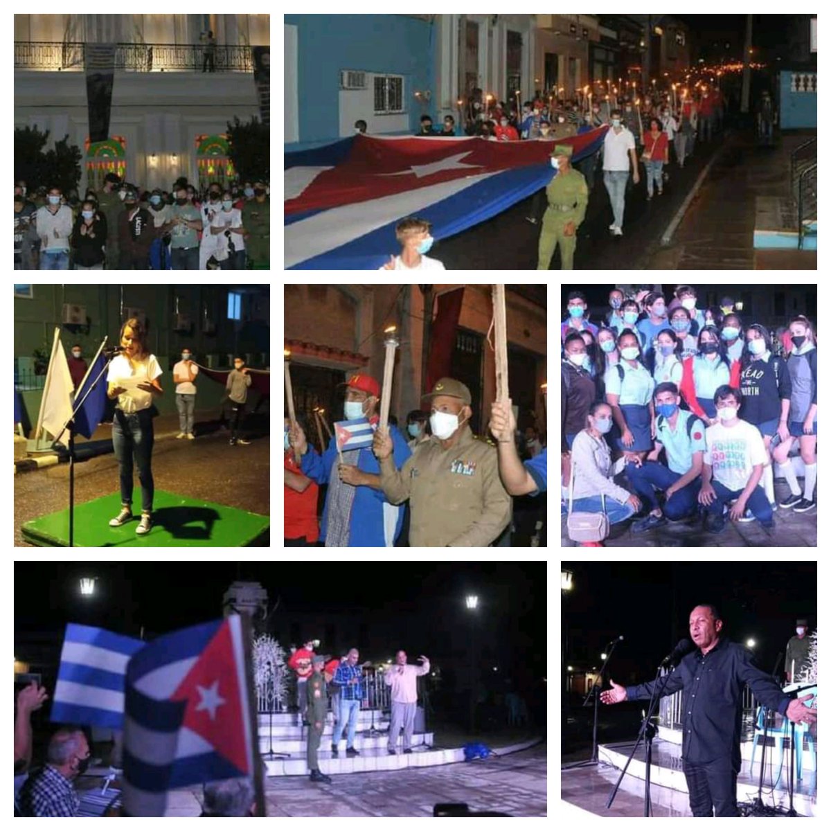 FundoraRebeca's tweet photo. La juventud Matancera, junto a su pueblo rinde homenaje al más universal de los cubanos, José Martí en el 169 aniversario de su natalicio. #MartiVive  #MatancerosEnVictoria @IzquierdoAlons1 @SuselyMorfaG @ChapleImber https://t.co/QK6xukqEX6