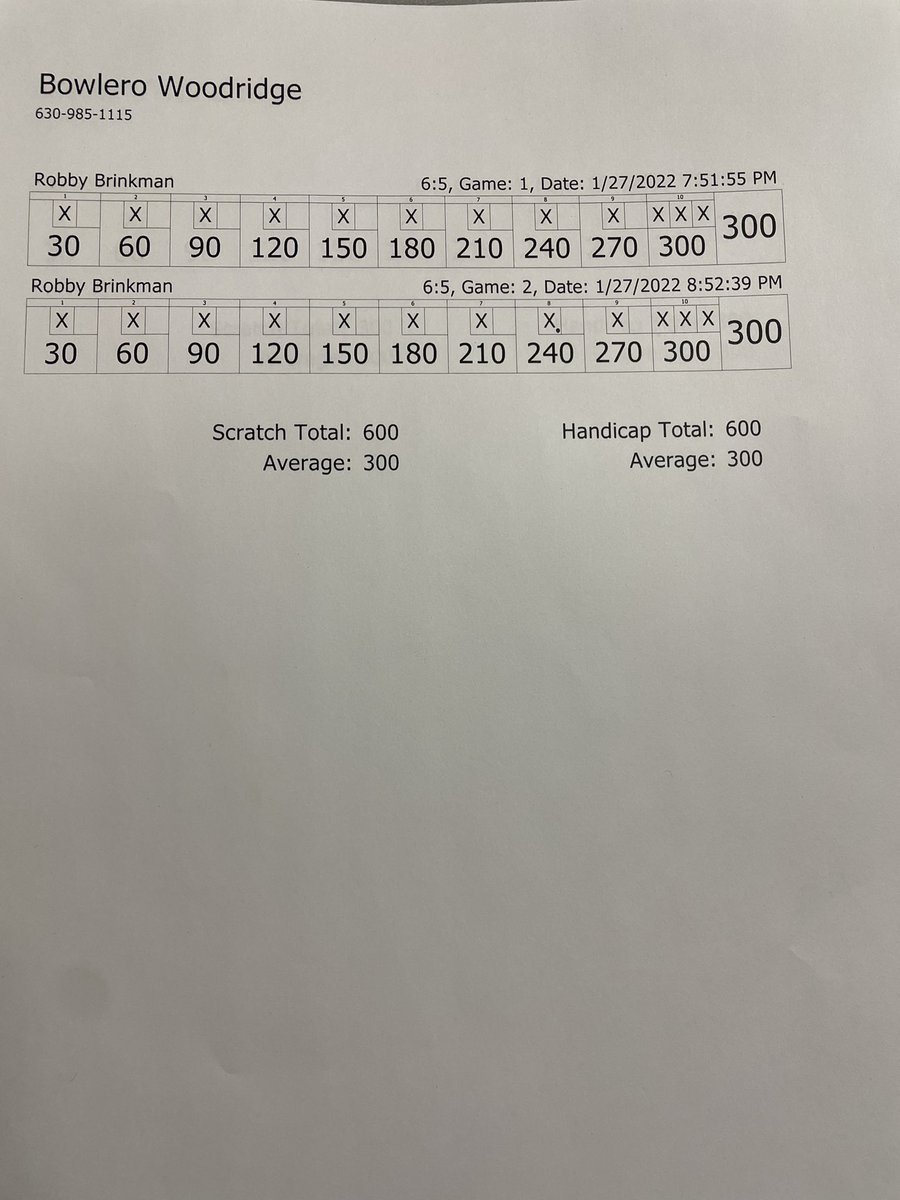 Shoutout to my husband <a href="/brinkman_robby/">life on the brink</a> for bowling back to back 300s last night! Somebody get this guy to the pros! <a href="/PBATour/">PBA Tour</a> #BowlingGoals #PBA 🎳