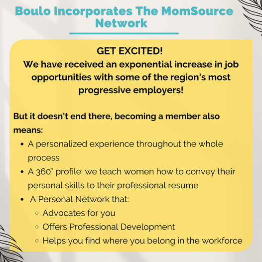 MomSource Network is now a part of Boulo Solutions and this is the perfect time to join us! 

ow.ly/rtQB50HG3VB
