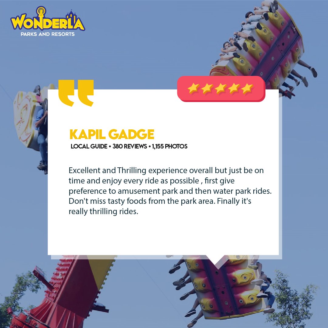 Wonder_La's tweet photo. Do you wish to enjoy everything that our parks have to offer? Don't be late then.
Plan a trip now and reach early with your friends and family to have the best time at Wonderla!
#Wonderla #WonderlaParks #WonderlaRides #ParkRides #AmusementPark #Bangalore #Hyderabad #Kochi https://t.co/hv59kPGCld