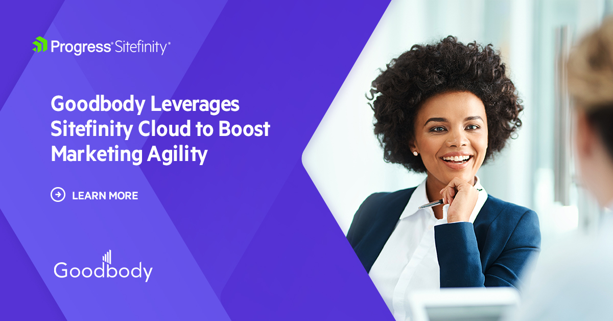 Sitefinity's tweet photo. As a PaaS, Sitefinity Cloud minimizes the amount of time IT has to spend on website infrastructure and with an intuitive UI, Sitefinity enabled Goodbody’s marketing team to be more agile.​
​
Learn how at: 
https://t.co/bQx7f5jmEJ  ​

#Sitefinity #SuccessStory https://t.co/KsLyRvjrEb