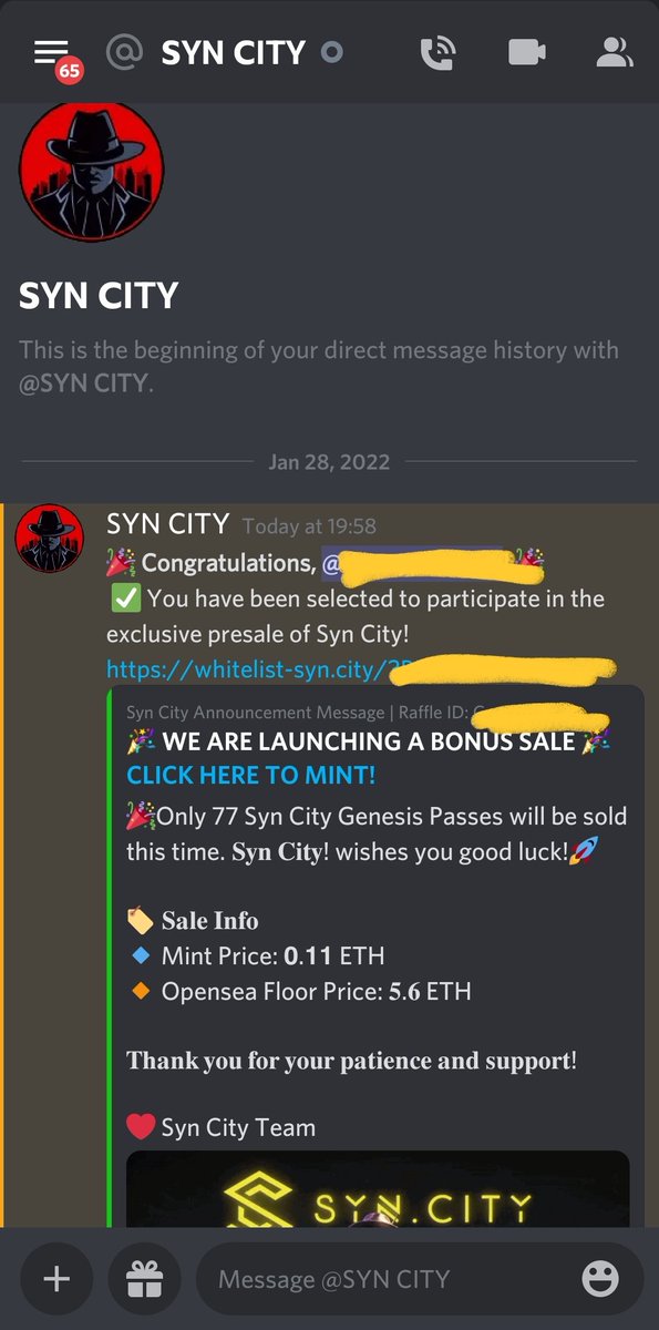cryptosharko's tweet photo. @SynCityHQ assuming this is fake https://t.co/Ojrn28W6fm