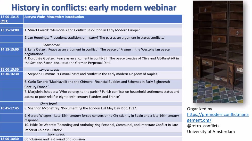 Time to start! We're looking forward to an exciting #historyinconflict seminar (and the many #earlymodern sources to discuss 📜💻)