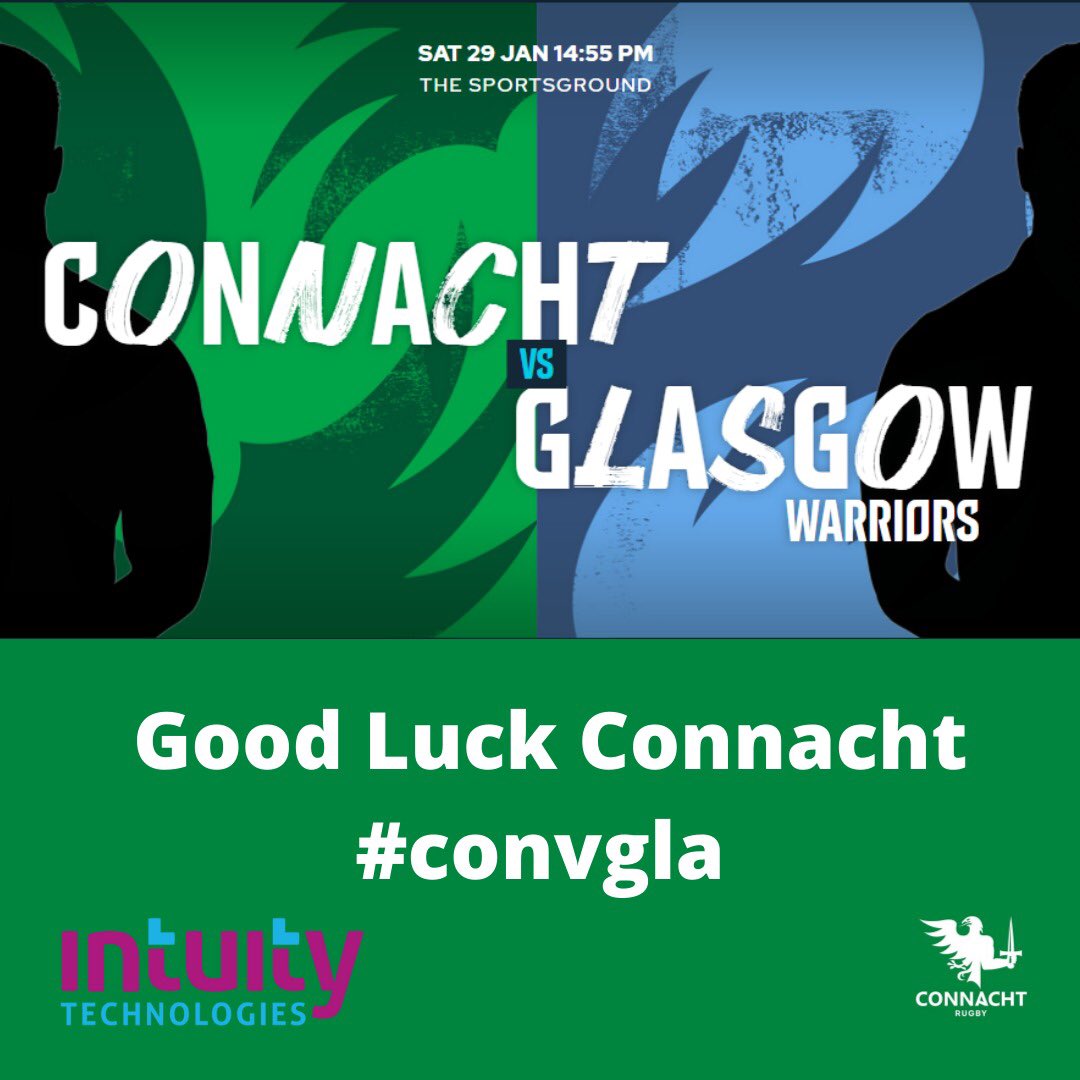 we_are_intuity's tweet photo. Looking forward to watching #convgla this Saturday at the @connachtrugby sportsground. 
 
Good luck Connacht! 🍀

#connacht #ITpartner #partner  #intuity #rugby #glasgowwarriors #weekend #sports #galway #IT #cybersecurity #ManagedITprovider https://t.co/GbsehoKGZX
