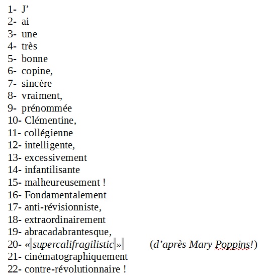 #Twoulipo #EQ39 . Phrase Boule de Neige. 1.👍