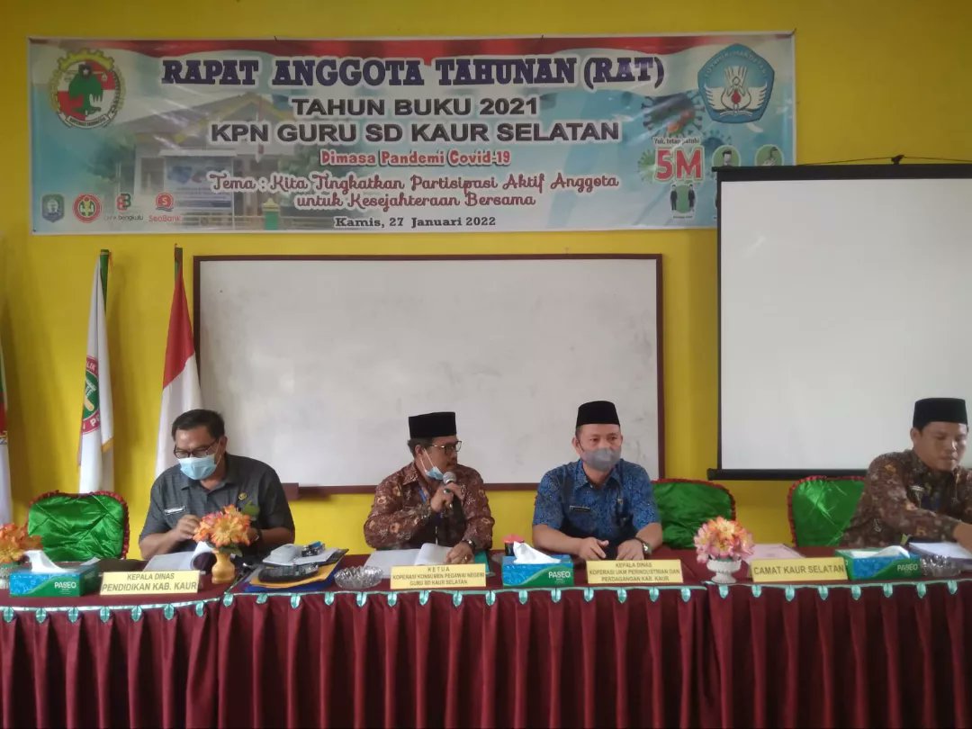 PTasari's tweet photo. Kamis, 27 Januari 2022 Pelaksanaan RAT TB 2021 Koperasi Pegawai Negeri Guru SD Kaur Selatan

@kemenkopukm
@penyuluhkoperasi 
#ppklkemenkopumkri 
#ppklprovinsibengkulu 
#ppklkabupatenkaur 
#ppklselindo 
#ppklputritasari https://t.co/xYOxa17xQu