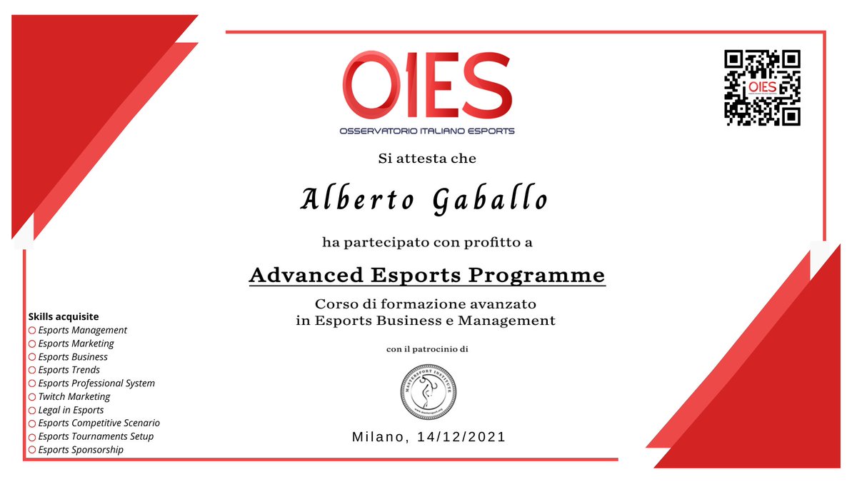 georgericotta's tweet photo. Felice per lo splendido percorso formativo organizzato da #OIES.

L'evoluzione del movimento #esport in Italia passa da un intervento legislativo ad hoc.
L'applicazione analogica di vecchi istituti non può e non deve rappresentare una soluzione. 

 #playlikeapro @EgencyEsport https://t.co/8bj8O0yTHk