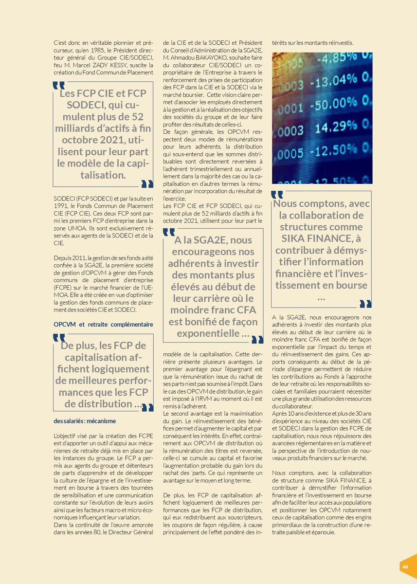 Retrouvez la tribune de M. Cheick Tidiane FADIKA, Directeur des Opérations de SGA2E dans le SIKA Finance Magazine de 2021.

#finance #bourse #OPCVM  #capitalisation #eranove #UMOA