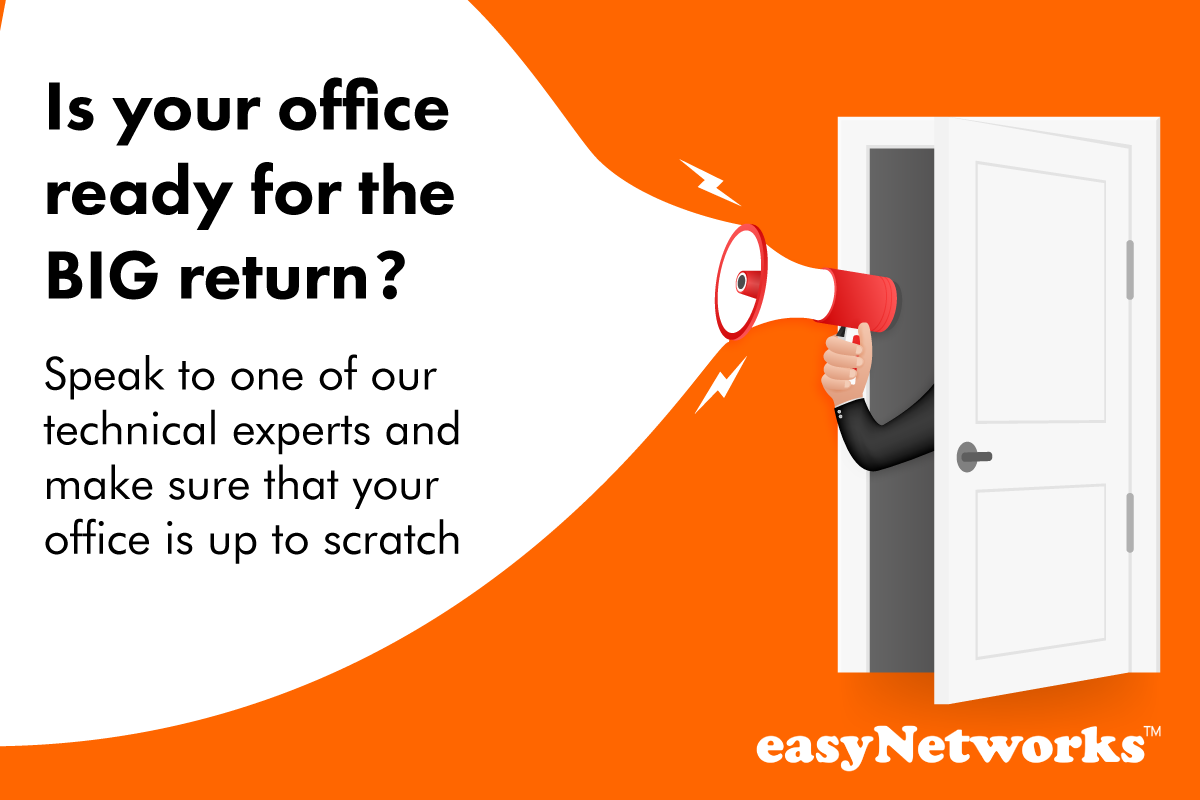 EasyNetworksLtd's tweet photo. Are you dreading your team's return to the #office?😨Let #easyNetworks help you get your company's network, #telecoms, and #IT up to scratch, so you can concentrate on collaborating with your staff in person! 🏢https://t.co/rmX2oK9E6n https://t.co/YWwWIoiL6k