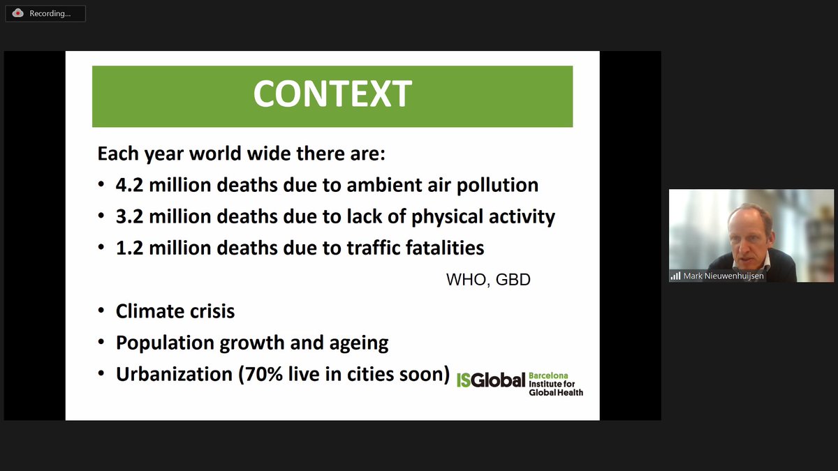 IPARC_1's tweet photo. Prof Mark Nieuwenhiujsen presenting some shocking statistics on city air pollution, physical inactivity and traffic fatalities! This builds on other presentations from #IPARC2022 on low traffic neighborhoods, cycling culture and active cities! https://t.co/MJ9LYNmTfC