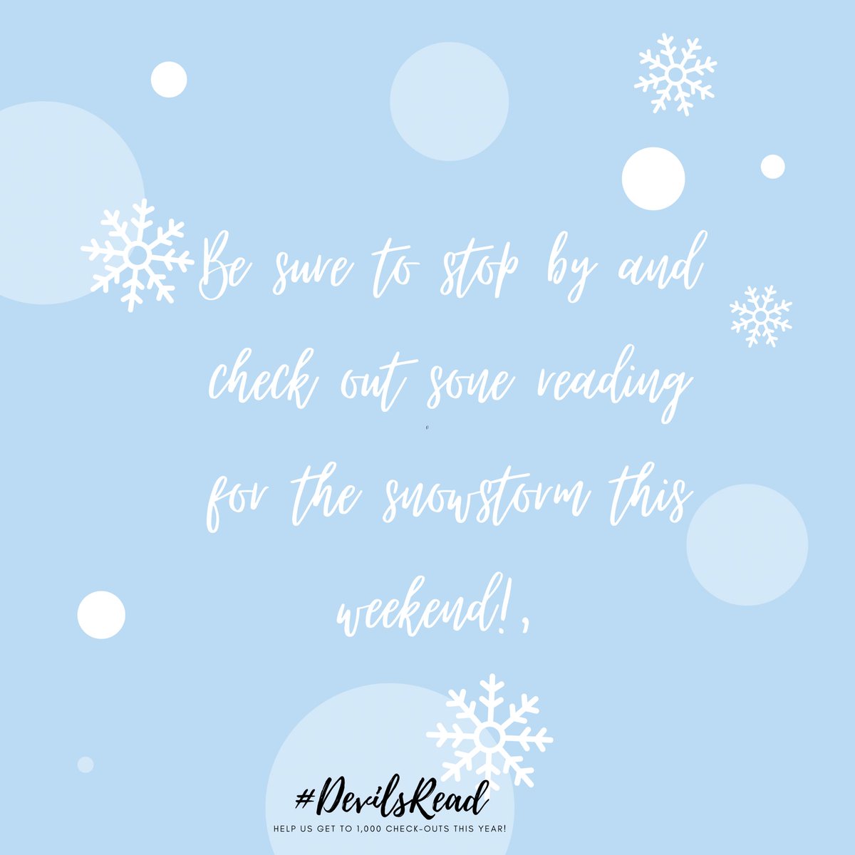 FHSLibrary1906's tweet image. Mrs. Whinnem’s Snow Weekend Reading! Stop by and check out some of our new arrivals! #DevilsRead #Mythology #Reteillings