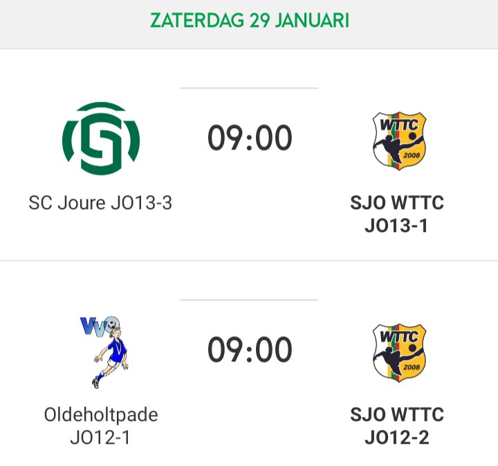 sjowttc's tweet photo. Er worden morgen weer wedstrijden gespeeld! Zie voor meer info op onze website https://t.co/0SgVhw7zNI https://t.co/8QHaBt2xRA