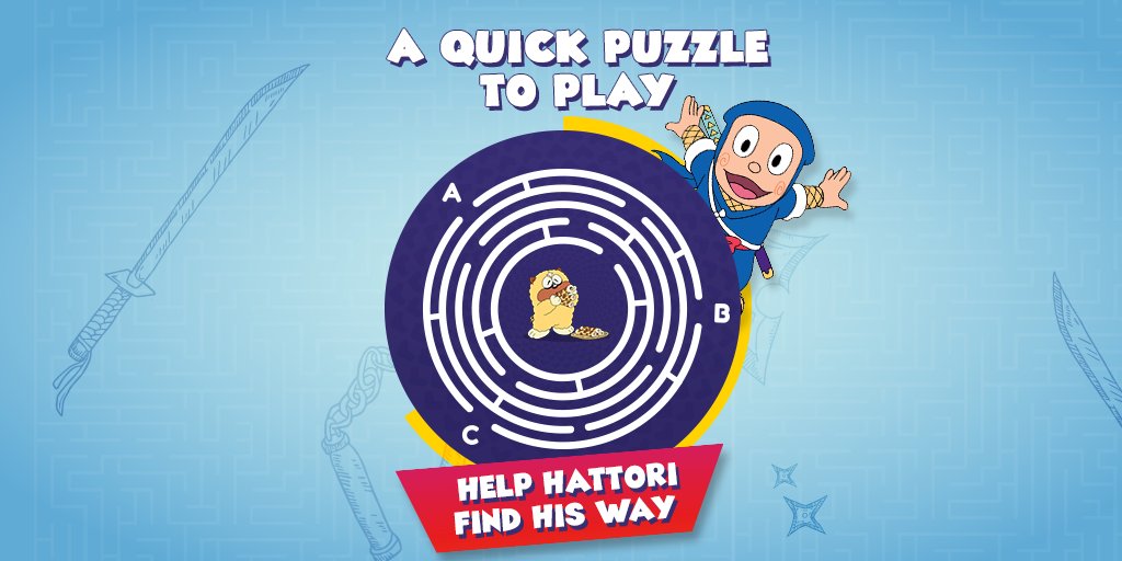 SonicGang's tweet photo. Nothing is impossible for a 🥷!
Use your ninja technique and comment the right answer below 👇
 #PuzzleDay #NinjaHattori #FindTheRoute #Sonic https://t.co/91E1N2lNJf