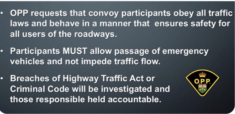<a href="/OPP_WR/">OPP West Region</a> <a href="/OPPCommissioner/">Thomas Carrique</a> Good morning Tommy. When did these 3 points👇 come into effect? Asking for a town. #Caledonia